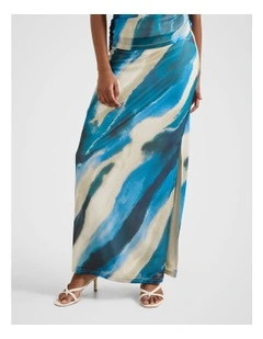 Mia Mesh Maxi Skirt in Multi