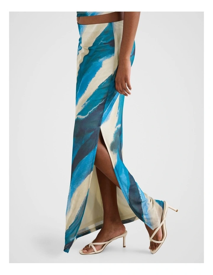 Mia Mesh Maxi Skirt in Multi image 3