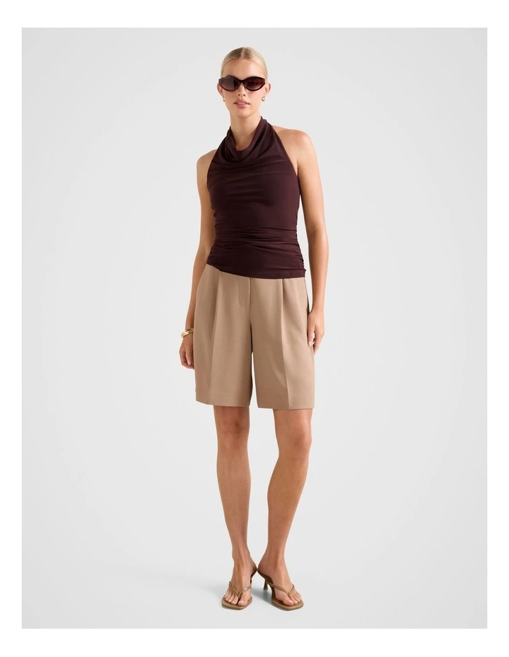Lucy Cowl Halter Neck Top in Red image 5