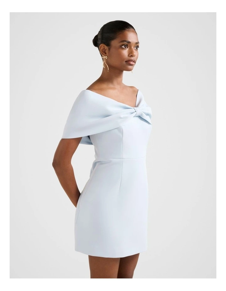 Scottie Strapless Bow Mini Dress in Blue image 3