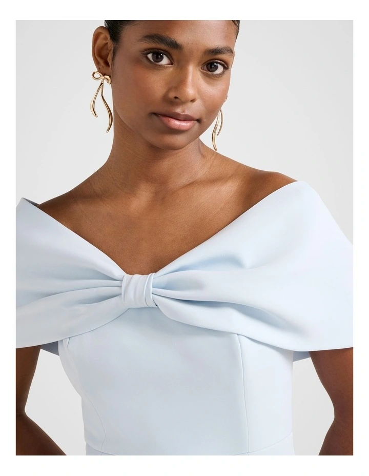 Scottie Strapless Bow Mini Dress in Blue image 4