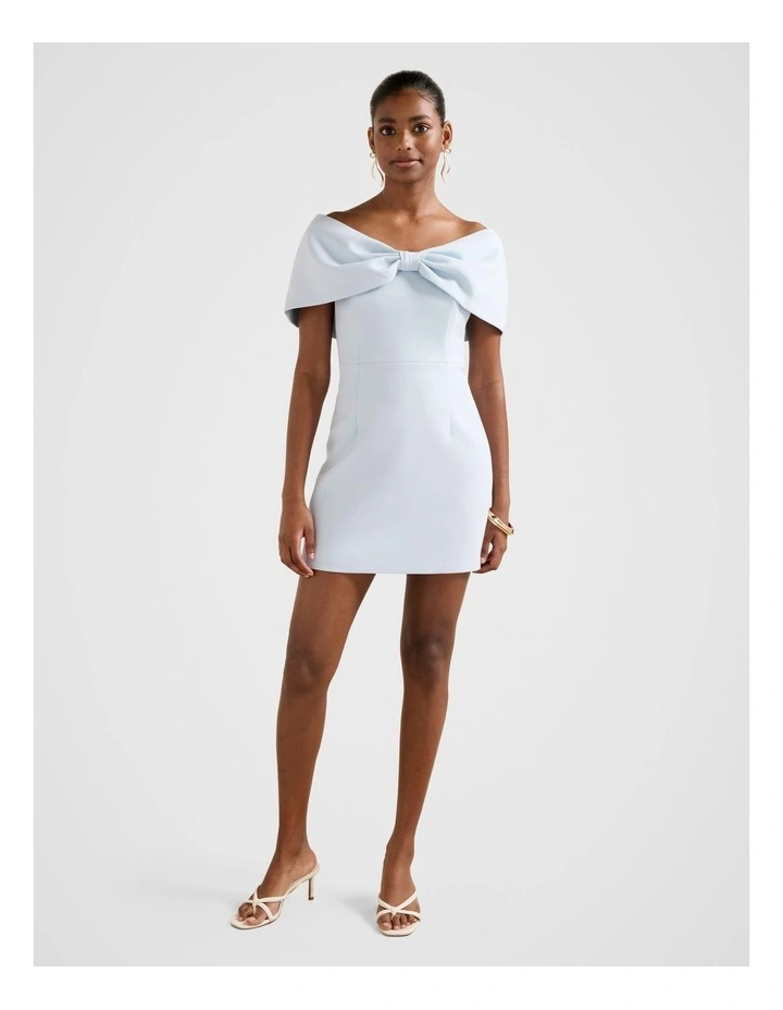 Scottie Strapless Bow Mini Dress in Blue image 5