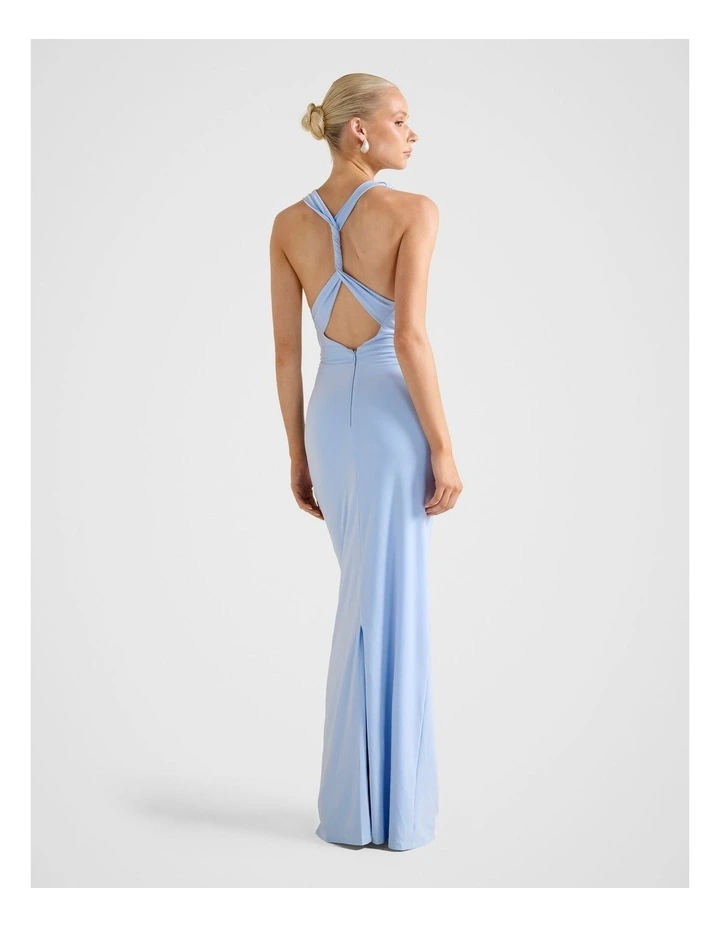 Aliki Cowl Jersey Maxi Dress in Blue image 2