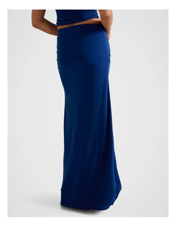 Mimi Flute Maxi Skirt in Blue image 2