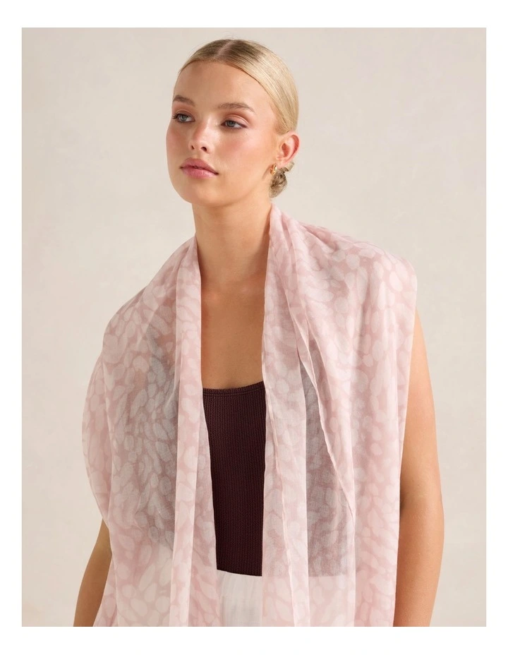 Sally Printed Lightweight Scarf in Multi image 3