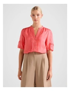 Mariella Pintuck Blouse in Pink