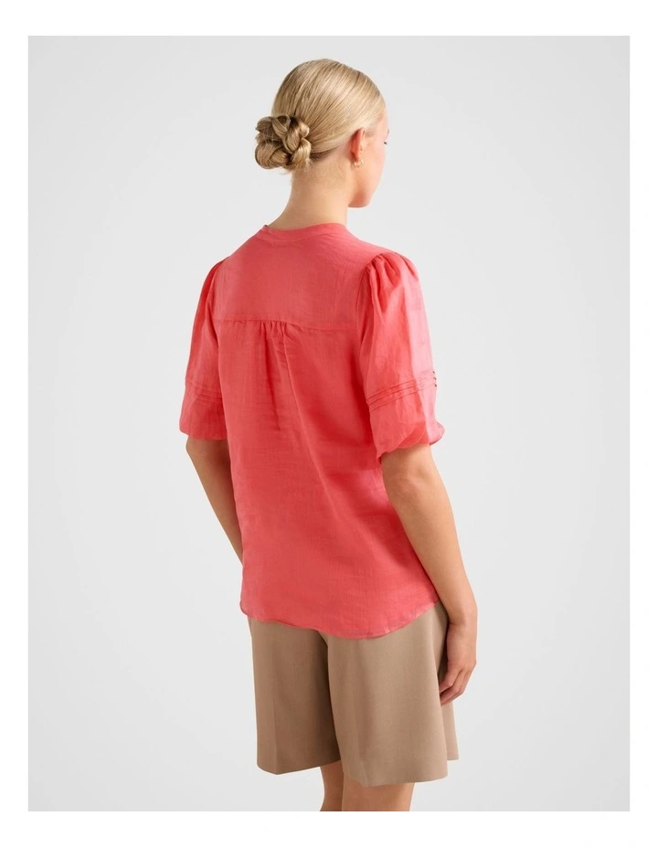 Mariella Pintuck Blouse in Pink image 2