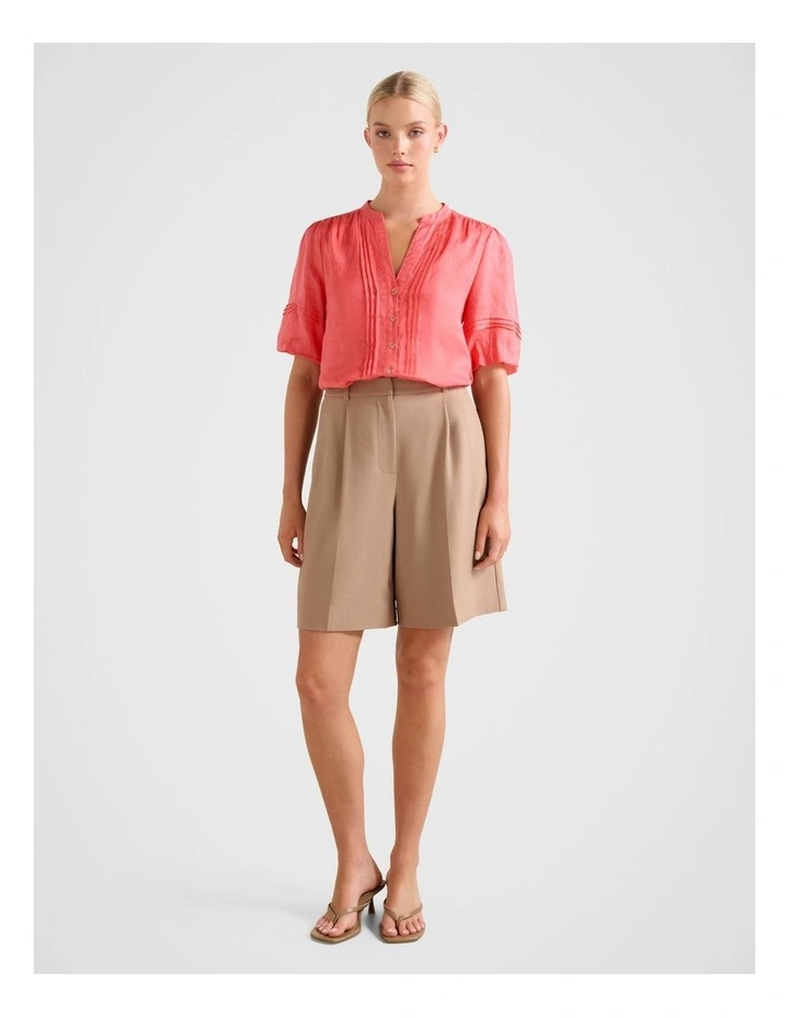 Mariella Pintuck Blouse in Pink image 5
