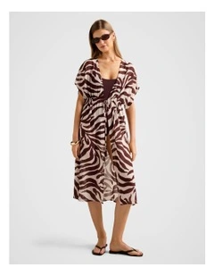 Eliza Summer Kaftan in Red
