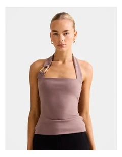 Colette Hardwear Halter Neck Top in Grey