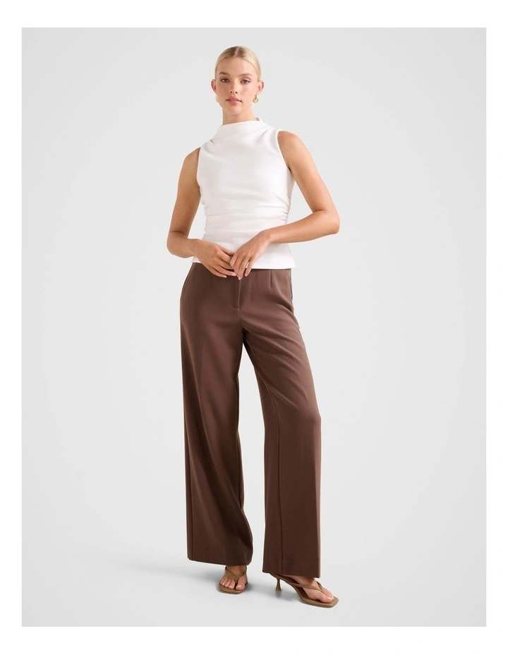 Lucette High Neck Top in White image 5