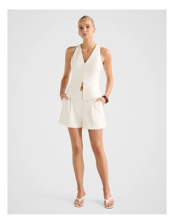 Winslet Tailored Shorts in White image 5