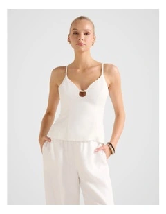 Emery Strappy Top in White