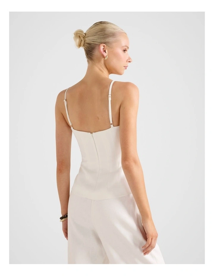 Emery Strappy Top in White image 2