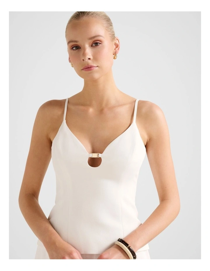 Emery Strappy Top in White image 4