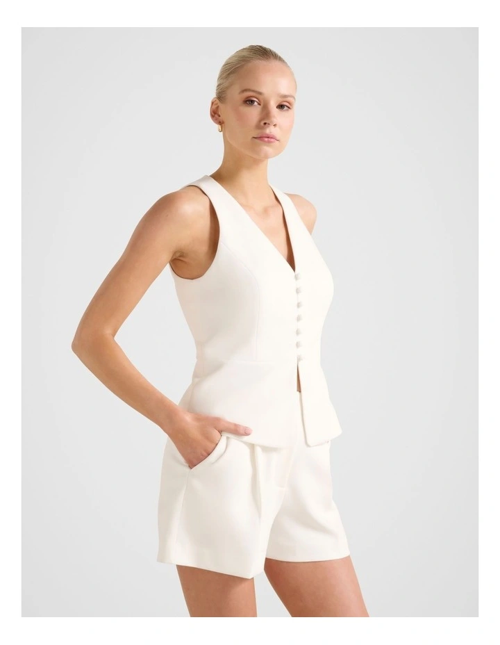 Winslet Waistcoat in White image 3
