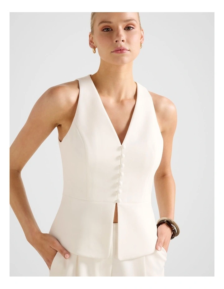Winslet Waistcoat in White image 4