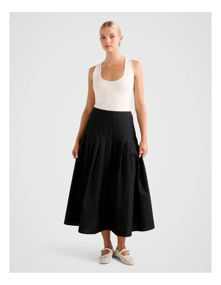 Bree Crochet Detail Knitted Tank Top in White image 5