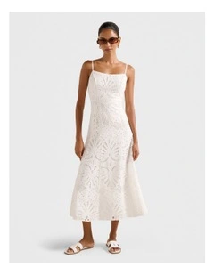 Molly Embroidered Dress in White