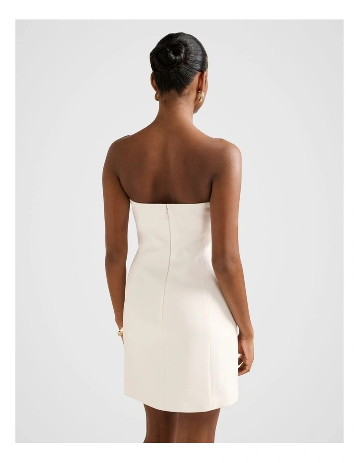 Tessa Flower Mini Dress in White image 2