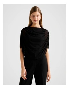 Drew Draped Top in Black