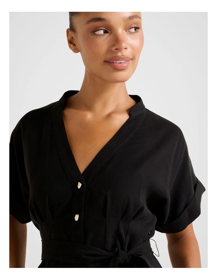 Brydie Belted Mini Dress in Black image 4