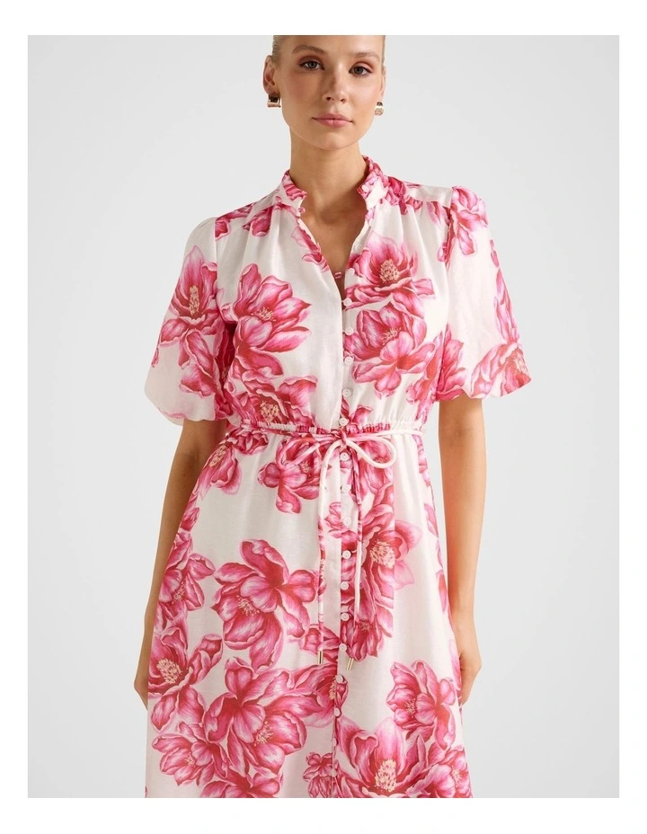 Macey Printed Midi Dress in Multi image 4