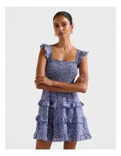 Odette Mini Dress in Navy