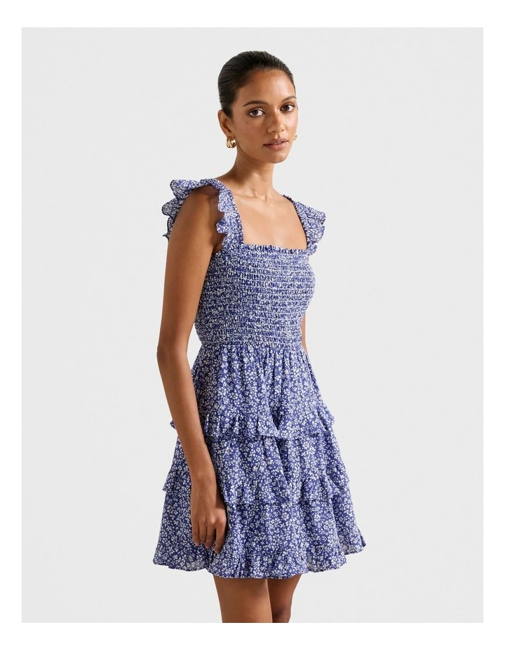 Odette Mini Dress in Navy image 3