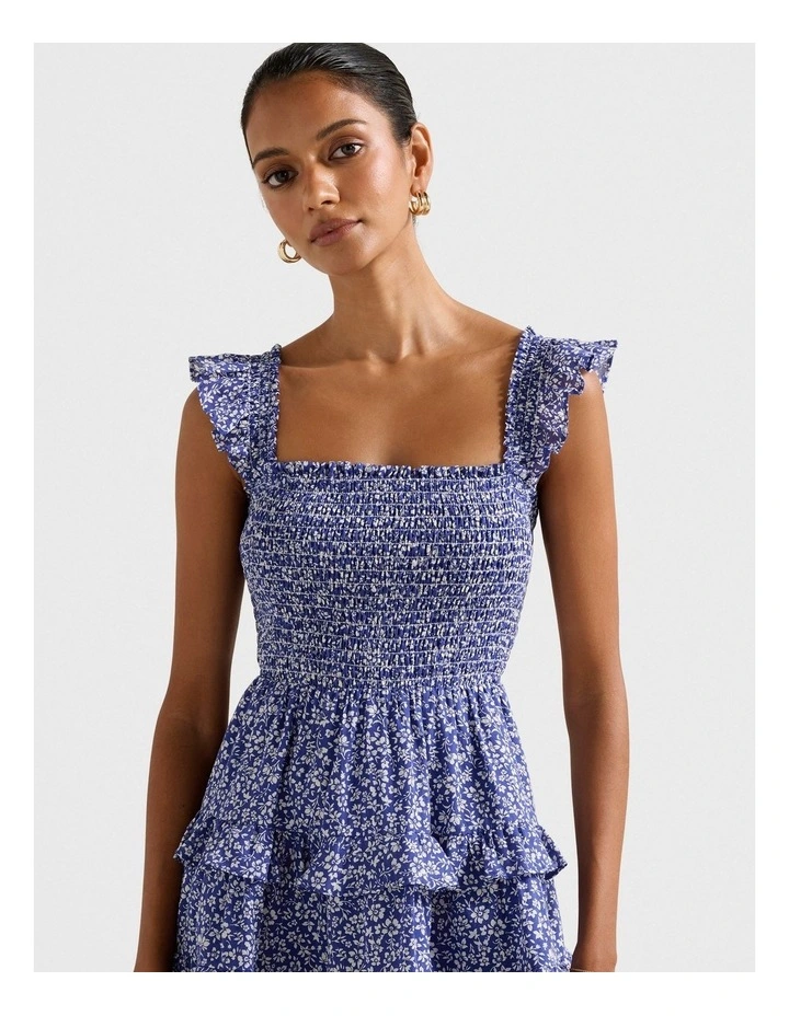 Odette Mini Dress in Navy image 4