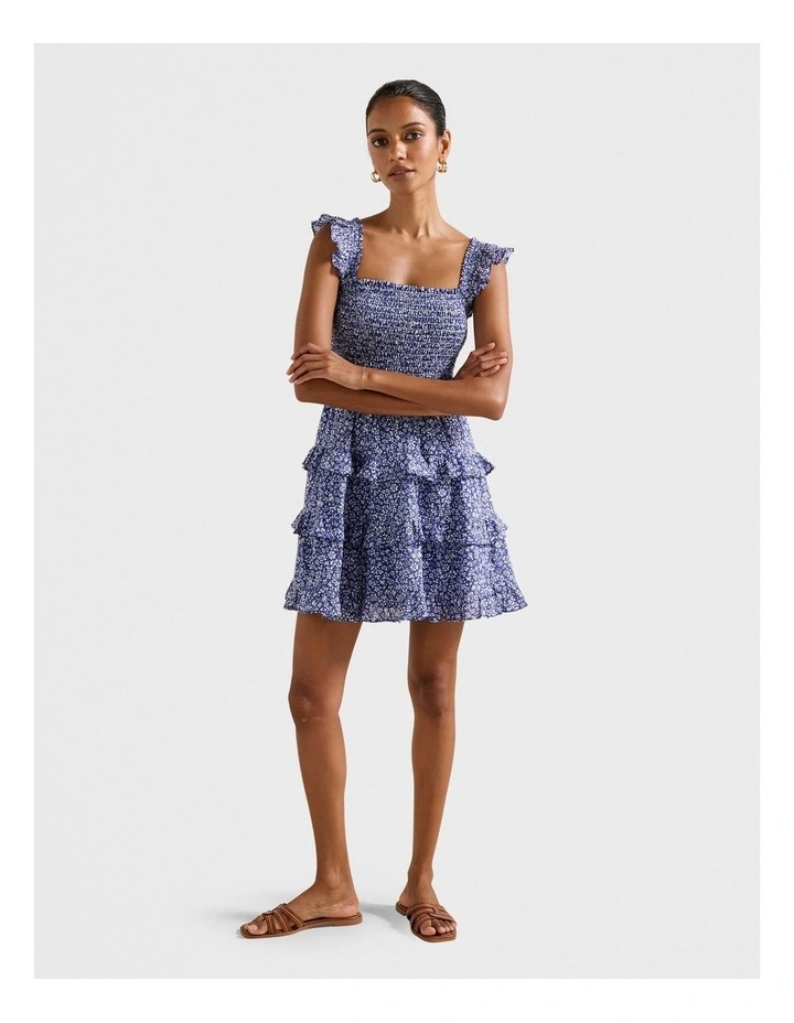 Odette Mini Dress in Navy image 5