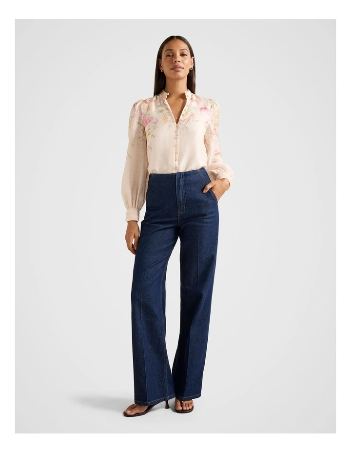 Emilia Printed Blouse in Cream image 5
