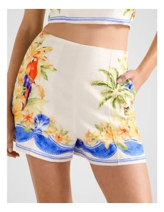 Astrid Linen Shorts in Multi