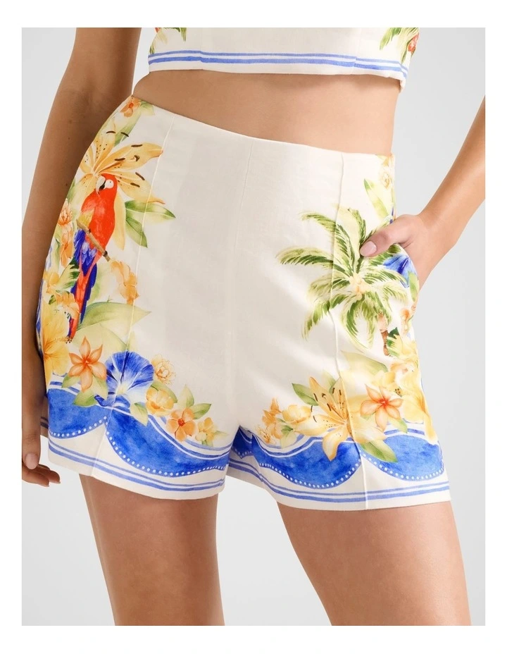 Astrid Linen Shorts in Multi image 1