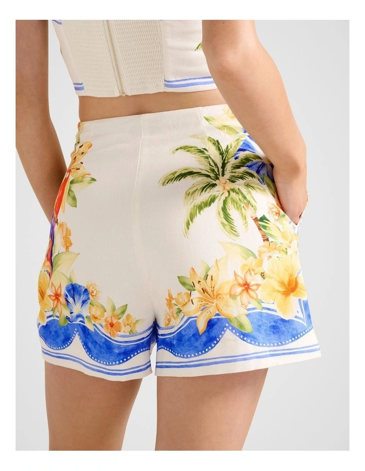 Astrid Linen Shorts in Multi image 2
