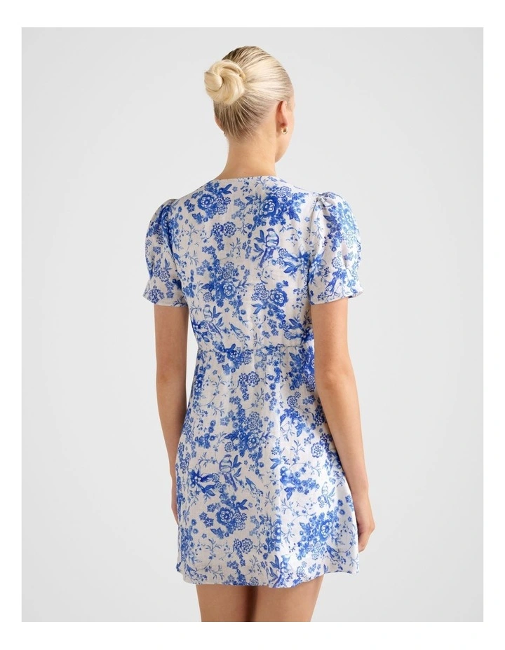 Saffron Linen Mini Dress in Multi image 2