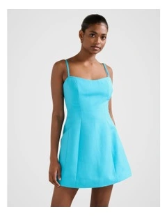 Maura Structured Mini Dress in Blue
