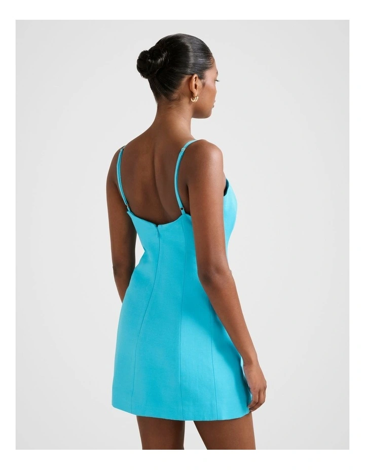 Maura Structured Mini Dress in Blue image 2