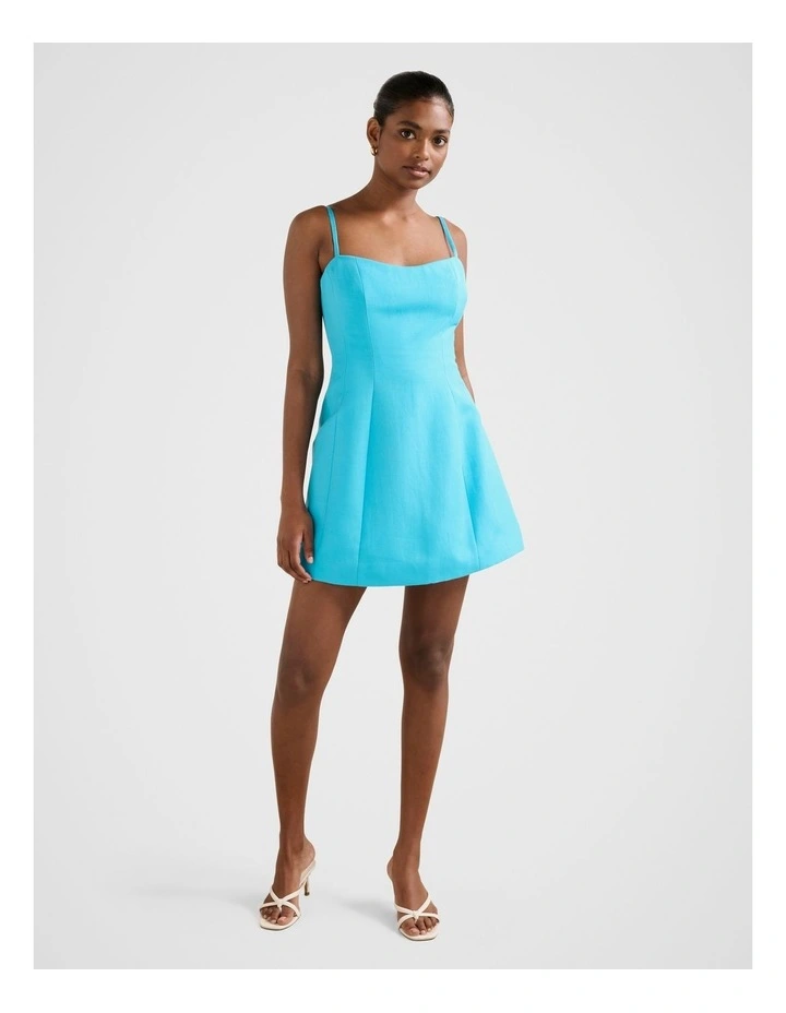 Maura Structured Mini Dress in Blue image 5