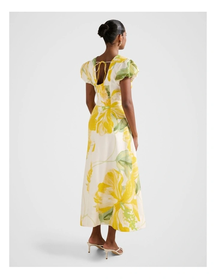 Lily Scoop Neck Midi Dress in Multi image 2