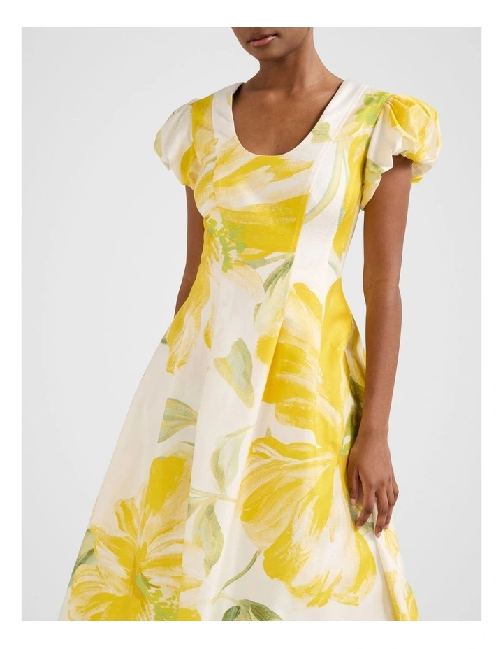 Lily Scoop Neck Midi Dress in Multi image 4