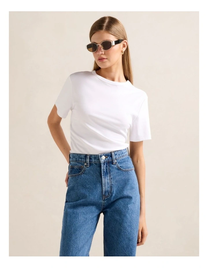 Saskia Boxy T-shirt in White image 1