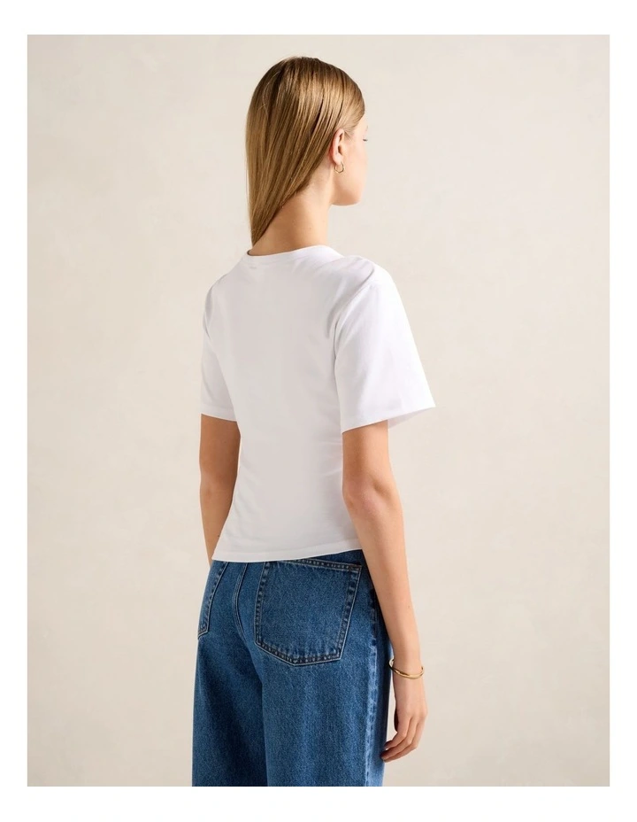 Saskia Boxy T-shirt in White image 2