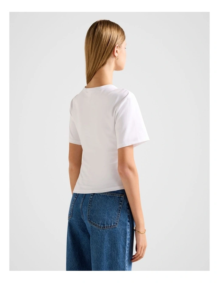 Saskia Boxy T-shirt in White image 2