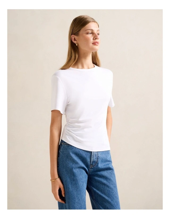 Saskia Boxy T-shirt in White image 3