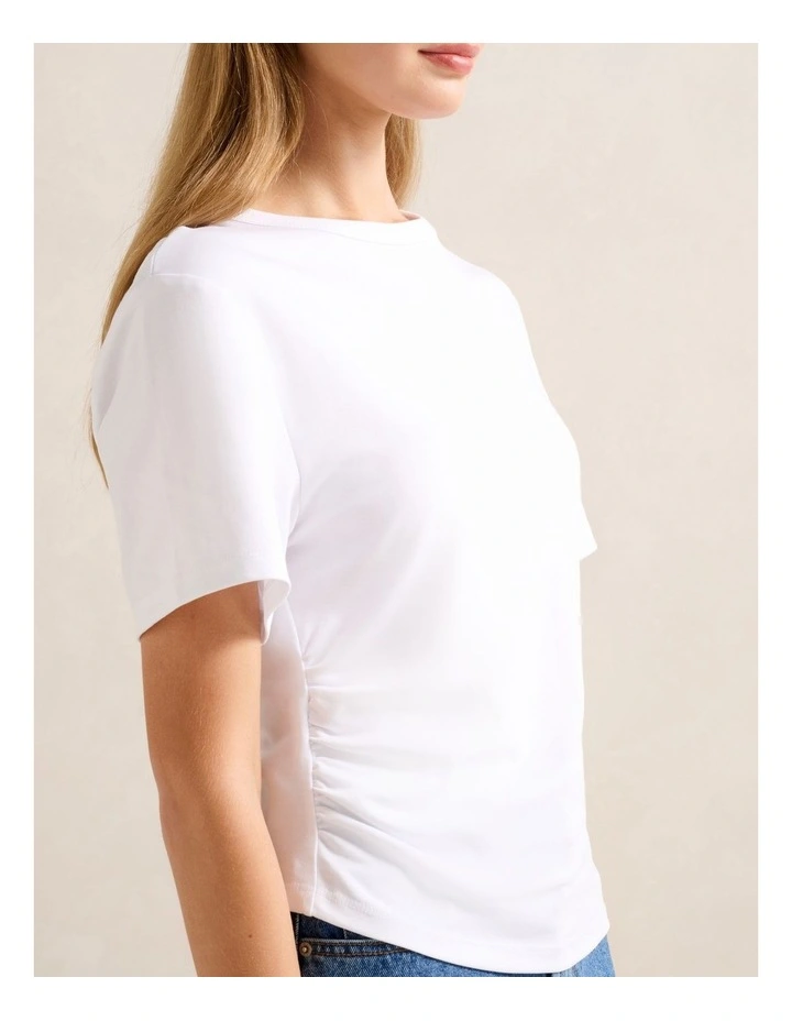 Saskia Boxy T-shirt in White image 4