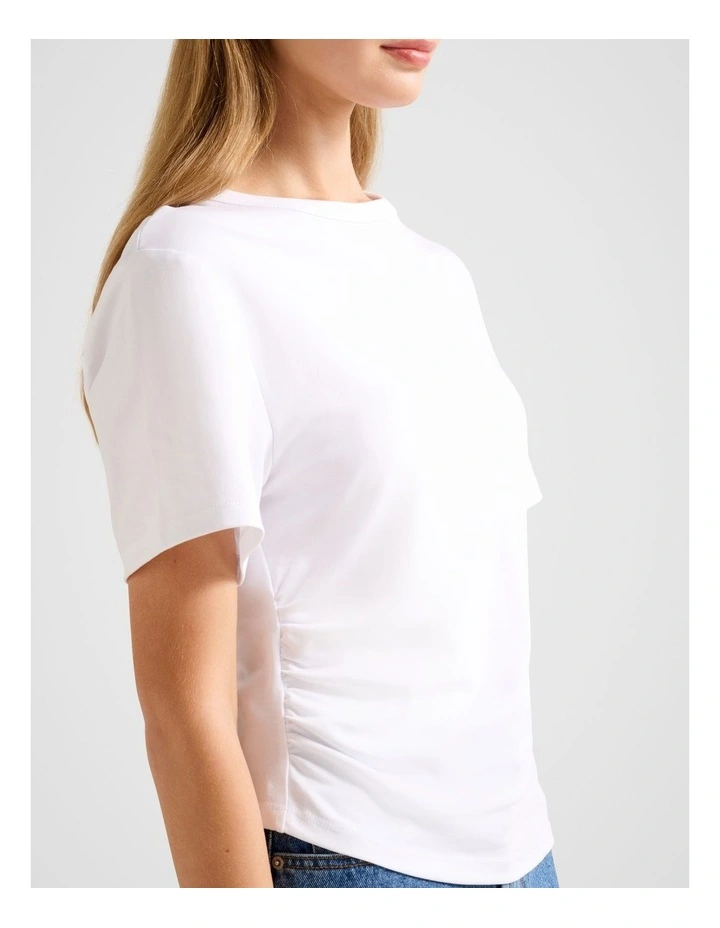 Saskia Boxy T-shirt in White image 4