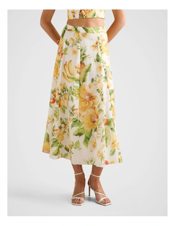 Alina Circle Midi Skirt in Multi image 1