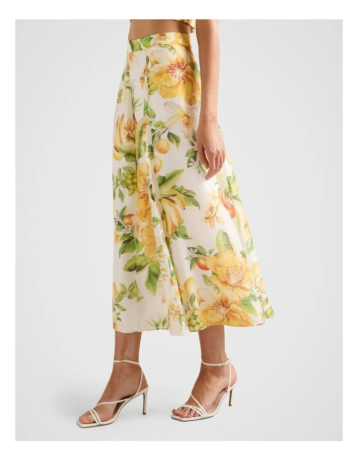 Alina Circle Midi Skirt in Multi image 3