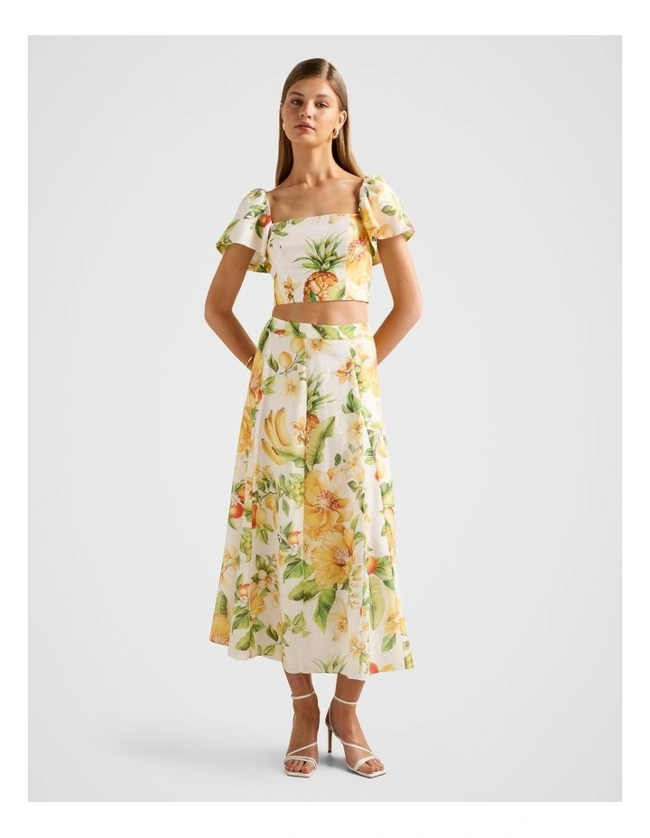 Alina Circle Midi Skirt in Multi image 5